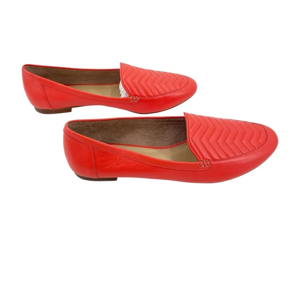 Talbots Winter Squash Ryan Chevron Quilted Slip On Loafers Womens 10M Classic